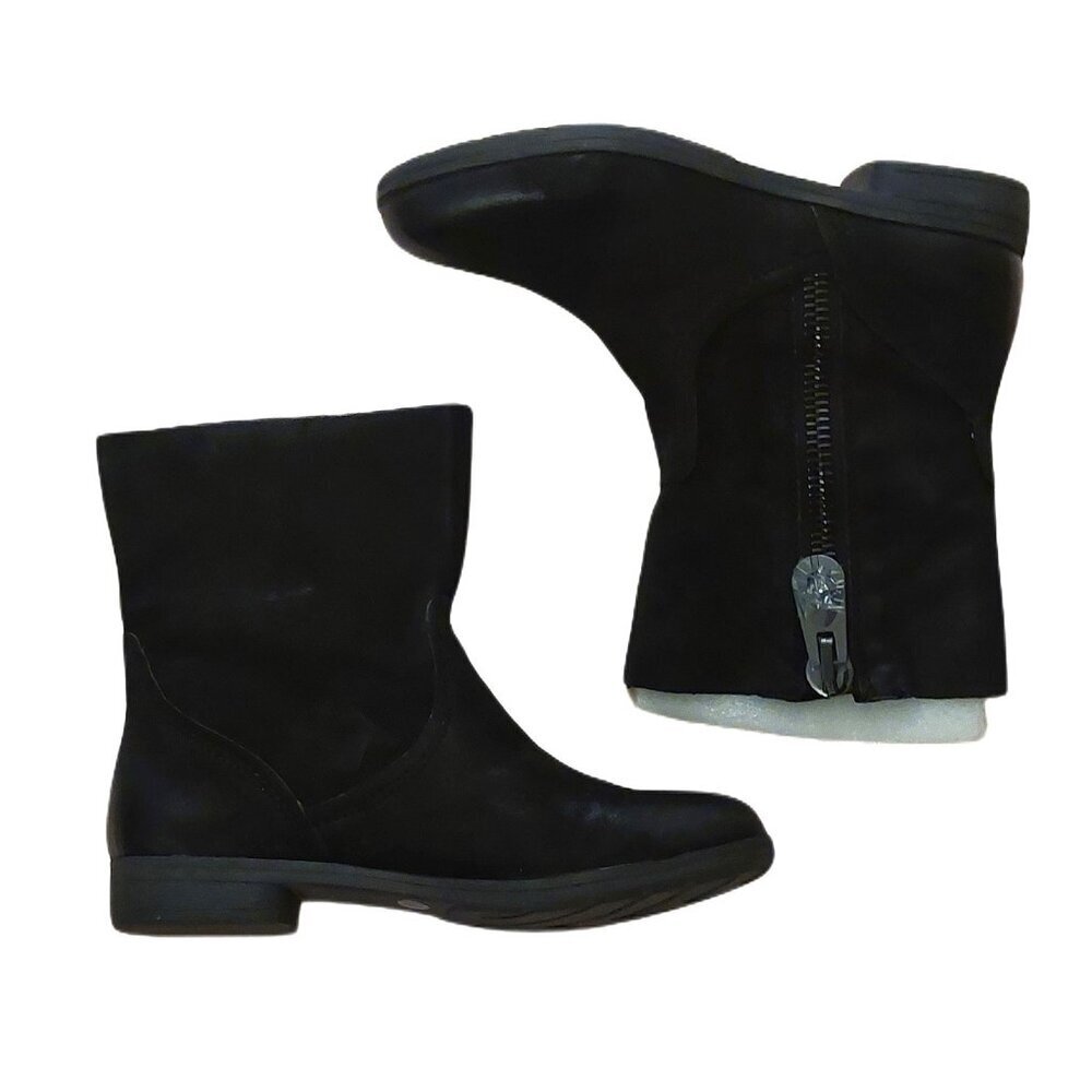 BCBGeneration Black Goat Suede Leather Moto Boots $185 - Picture 2 of 8